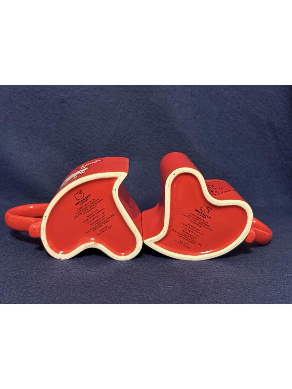 2024 Hello Kitty & Friends  Valentine's Day Ceramic Heart Mug 2 Pack Set